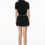 MESH CROPPED POLO