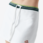 TEXTURED VELOUR TENNIS SKIRT