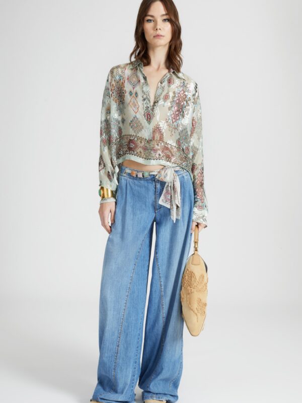 CROPPED PRINTED SHIRT