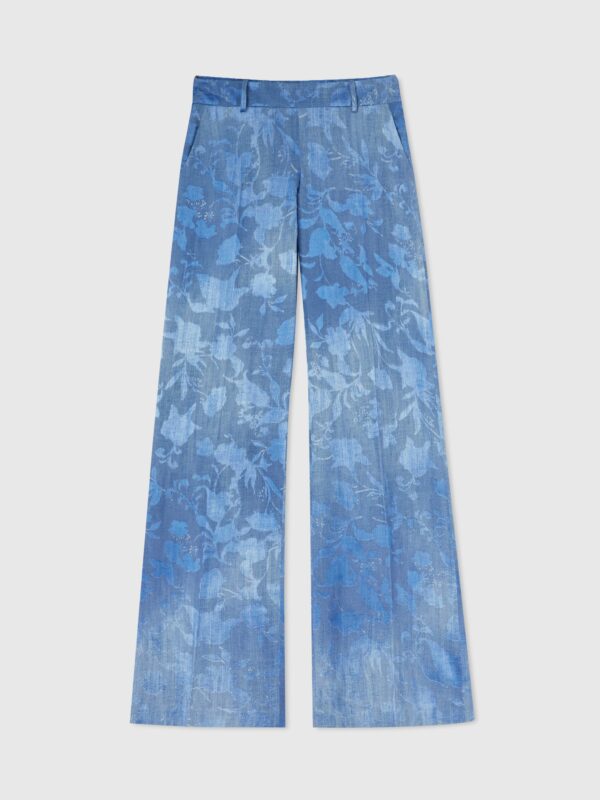 SILK PALAZZO FLORAL PANT