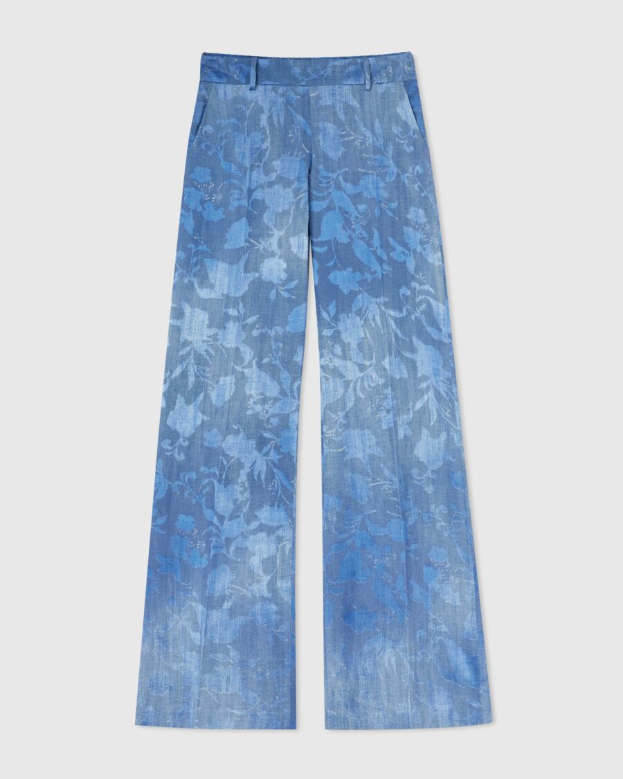 SILK PALAZZO FLORAL PANT