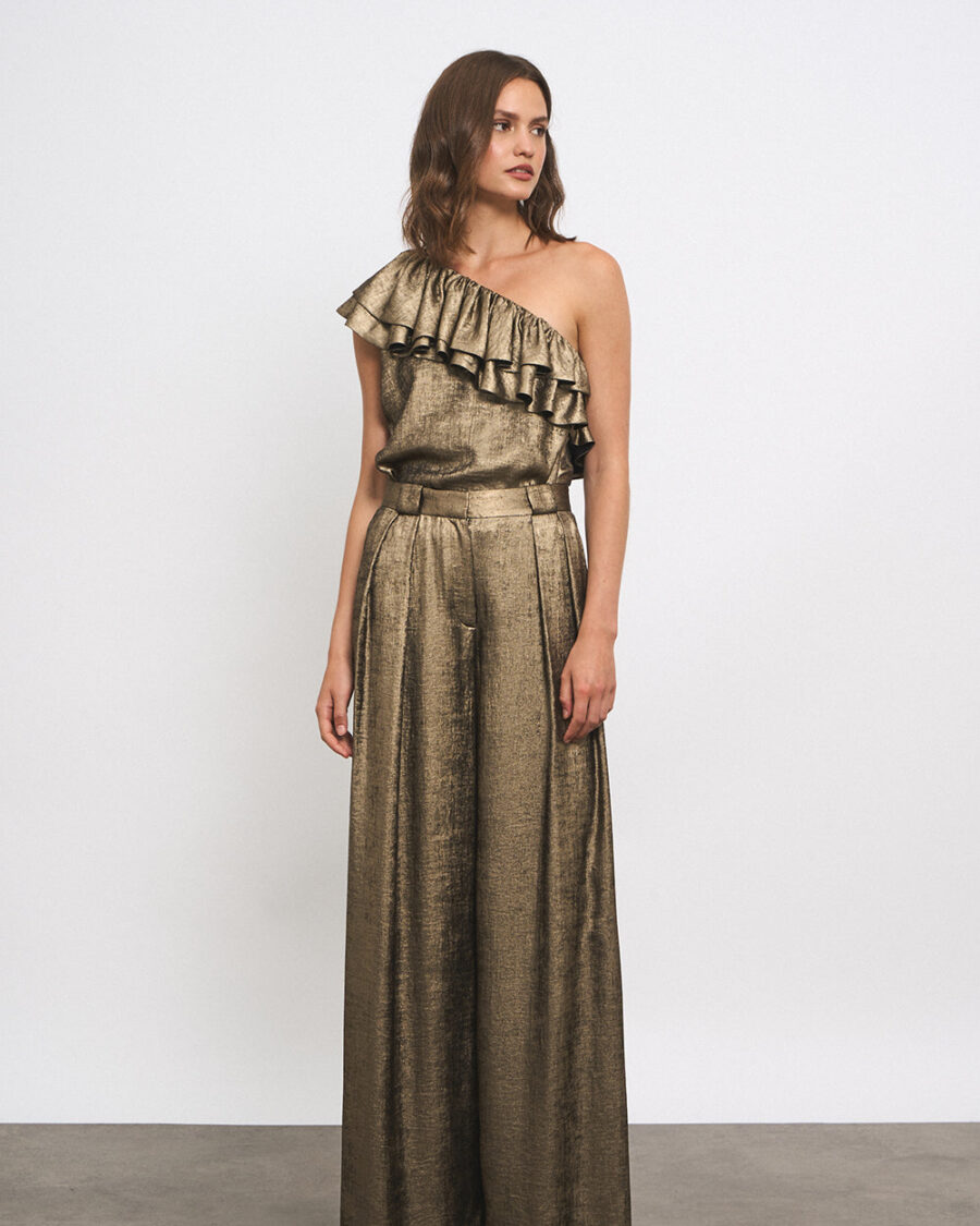BRONZE PALAZZO PANTS