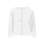KNITTED ZIPPED HOODIE