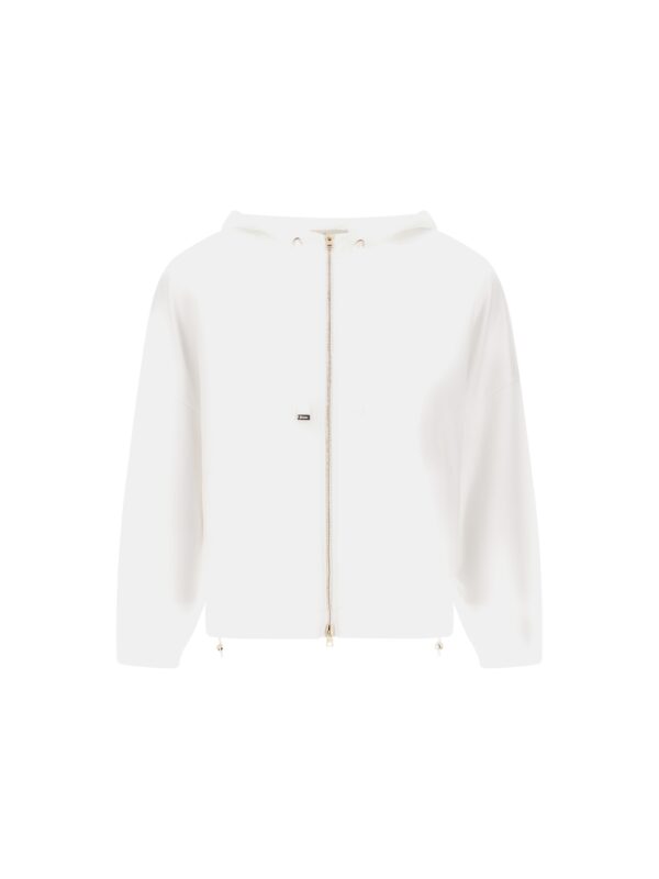 KNITTED ZIPPED HOODIE
