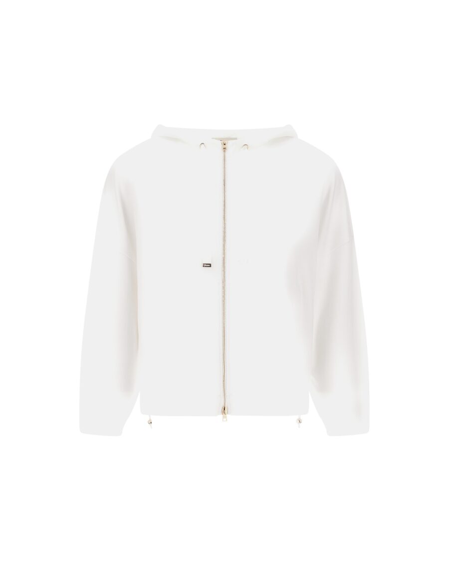 KNITTED ZIPPED HOODIE