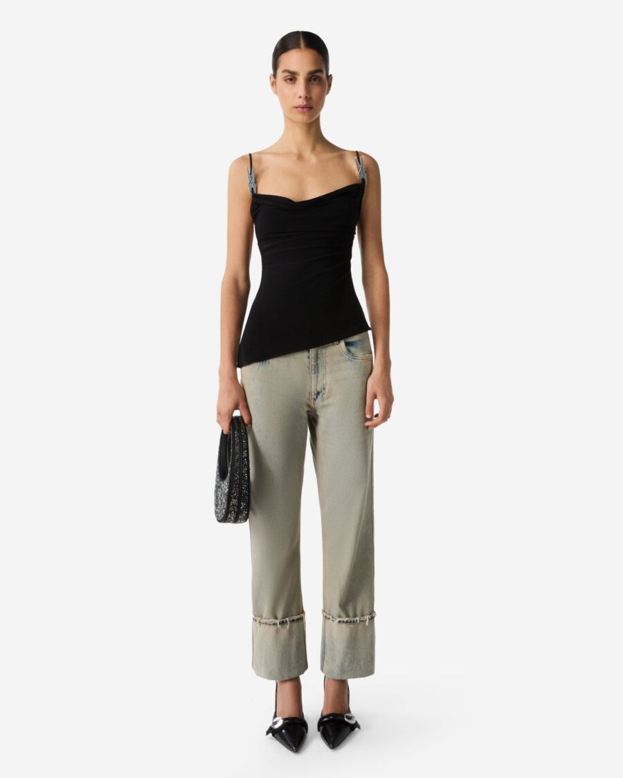 DRAPED WASHING CLIPS TOP