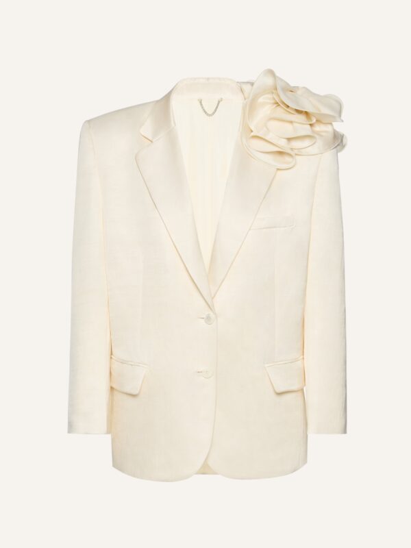 FLOWER APPLIQUE OVERSIZED BLAZER