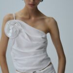 ONE SHOULDER DRAPED TOP