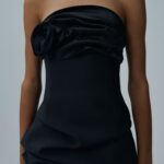 STRAPLESS RUCHED MINI DRESS