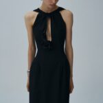 KEYHOLE MIDI DRESS