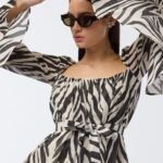WHITNEY MINI DRESS IN ZEBRA PRINT