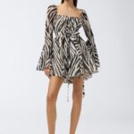WHITNEY MINI DRESS IN ZEBRA PRINT