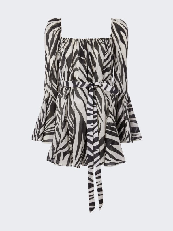 WHITNEY MINI DRESS IN ZEBRA PRINT