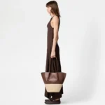 STRAW AND LEATHER SHOULDER BAG