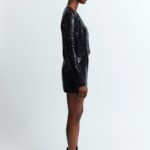 KIED CARDIGAN IN SEQUIN LINEN