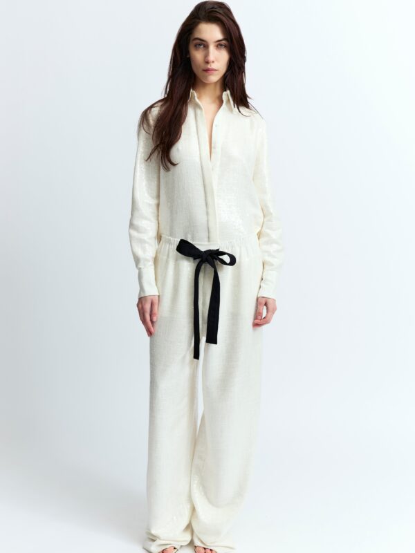 MARLEY SHIRT IN SEQUIN LINEN