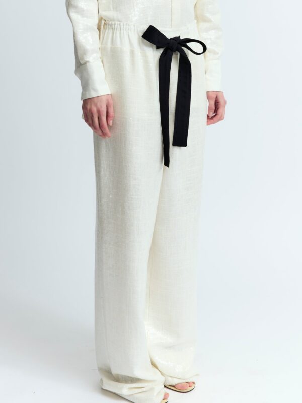IMA TROUSERS IN LINEN SEQUIN