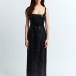 ELECTRA GOWN IN SEQUIN LINEN