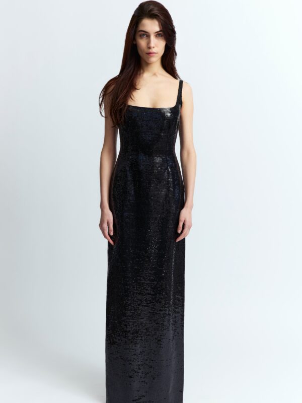 ELECTRA GOWN IN SEQUIN LINEN