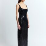 ELECTRA GOWN IN SEQUIN LINEN