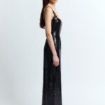 ELECTRA GOWN IN SEQUIN LINEN