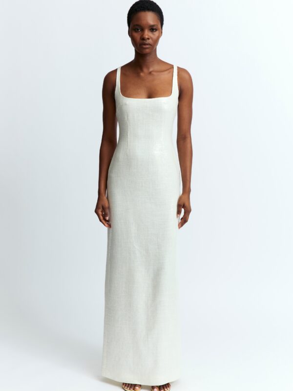 ELECTRA GOWN IN SEQUIN LINEN