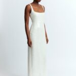 ELECTRA GOWN IN SEQUIN LINEN