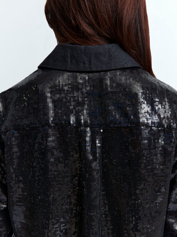MARLEY SHIRT IN SEQUIN LINEN