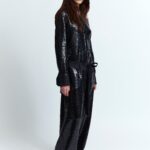 IMA TROUSERS IN LINEN SEQUIN