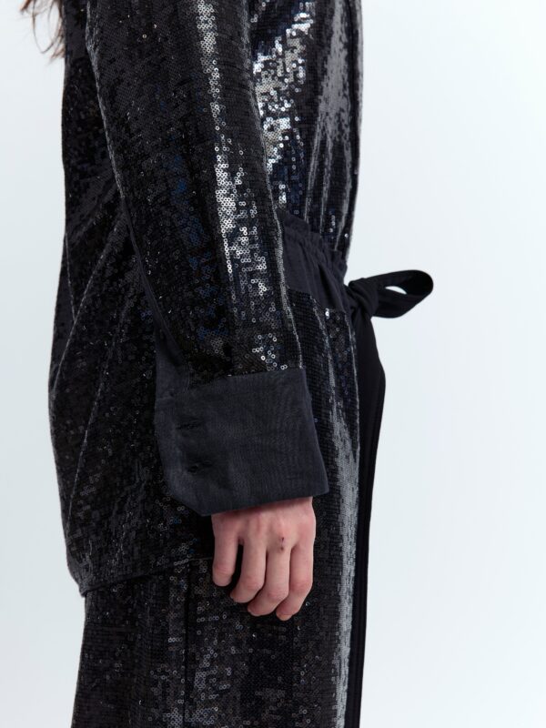 IMA TROUSERS IN LINEN SEQUIN