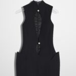 TAILORED OPEN NECKLINE MINI DRESS
