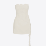 ASYMMETRIC LACE TOP MINI DRESS