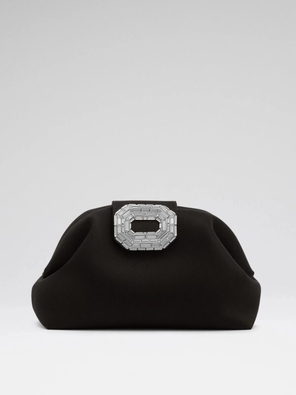 CAMELIA CLUTCH IN SATIN