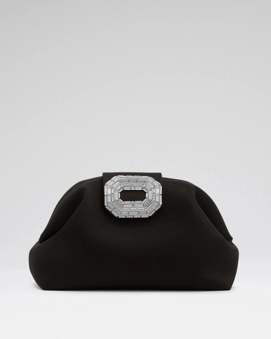 CAMELIA CLUTCH IN SATIN