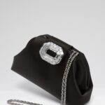 CAMELIA CLUTCH IN SATIN