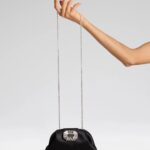 CAMELIA CLUTCH IN SATIN