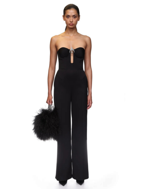 CRYSTAL SWALLOW WIDE LEG JUMPSUIT