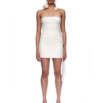 ASYMMETRIC LACE TOP MINI DRESS