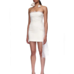 ASYMMETRIC LACE TOP MINI DRESS