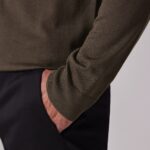 MERINO WOOL HALF ZIP SWEATER