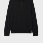 MERINO WOOL HALF ZIP SWEATER