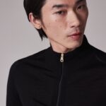 MERINO WOOL HALF ZIP SWEATER