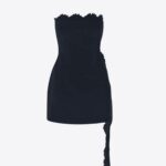 ASYMMETRIC LACE TOP MINI DRESS