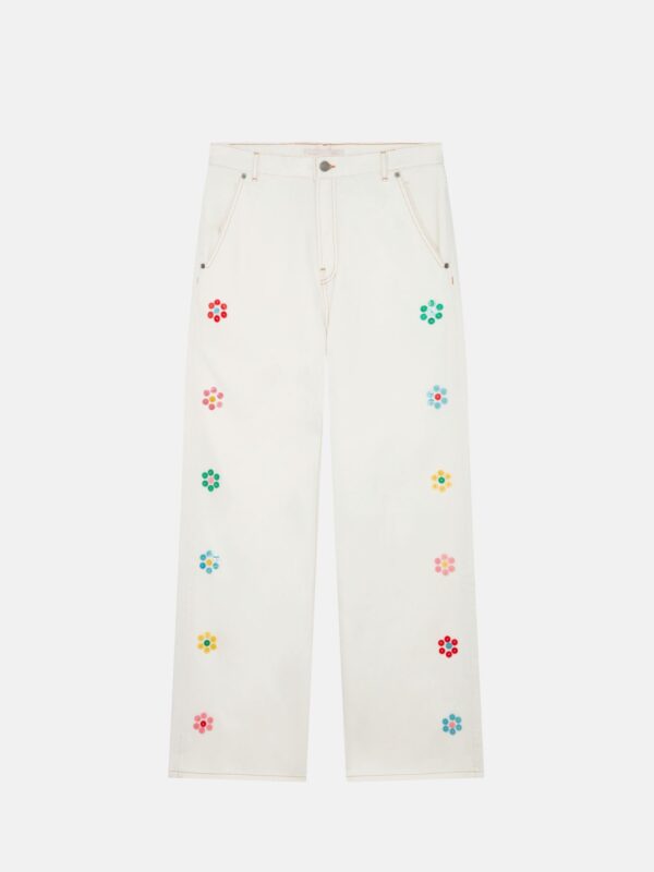 EMBROIDERED STRAIGHT LEG JEANS
