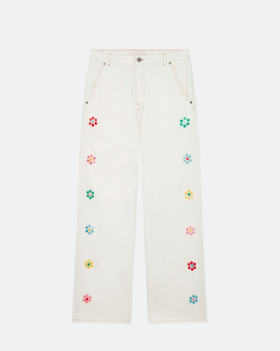 EMBROIDERED STRAIGHT LEG JEANS