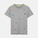 EMBROIDERED HEARTS TEE
