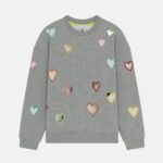 CUT OUT HEARTS SWEATSHIRT