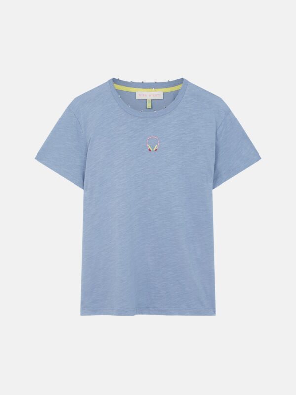 EMBROIDERED HEADPHONES TEE