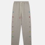 EMBROIDERED HEART CUTOUT JOGGING