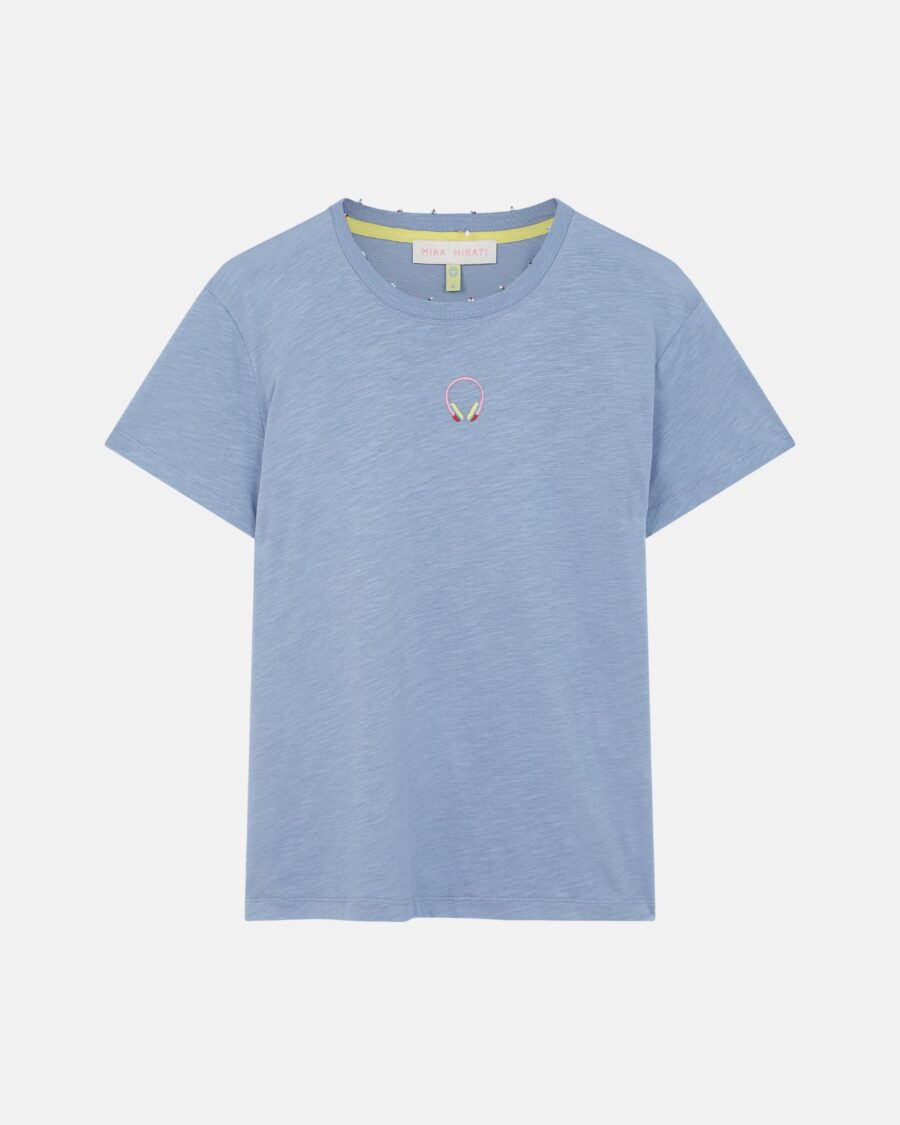 EMBROIDERED HEADPHONES TEE